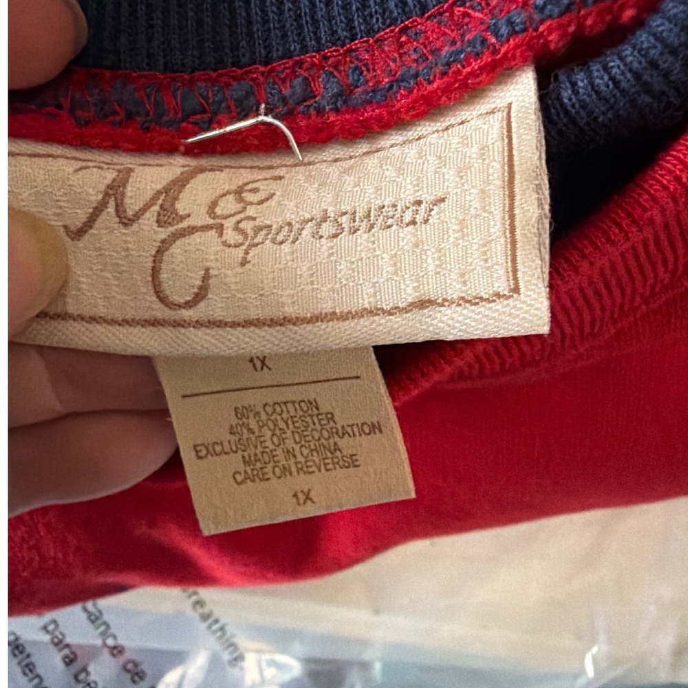 VTG  Dog Friend Sweatshirt 1X M&C Sportswear Red Grandma Retro 
Embroidered‎ Big - Picture 6 of 8